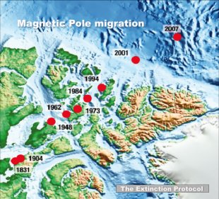 Magnetic pole migration