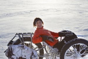 Велосипедистка и Южный полюс
